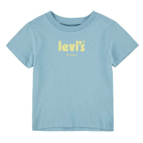 Dětské bavlněné tričko Levi's tyrkysová barva, s potiskem Levi´s