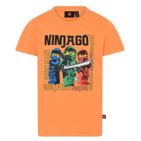 Dětské bavlněné tričko Lego oranžová barva, s potiskem