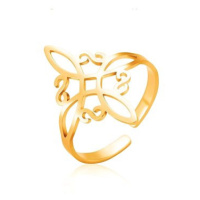 STYLEA Prsten s nastavitelnou velikostí Parados, zlatá ocel
