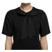 Černé tričko s vázačkou - KARL LAGERFELD