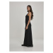 Ladies Long Racer Back Dress - black