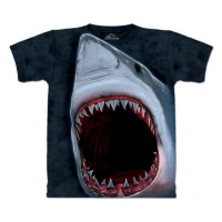 Pánské batikované triko The Mountain - Shark Bite - černé
