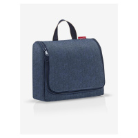 Tmavě mdorá kosmetická taška Reisenthel Toiletbag XL Herringbone Dark Blue