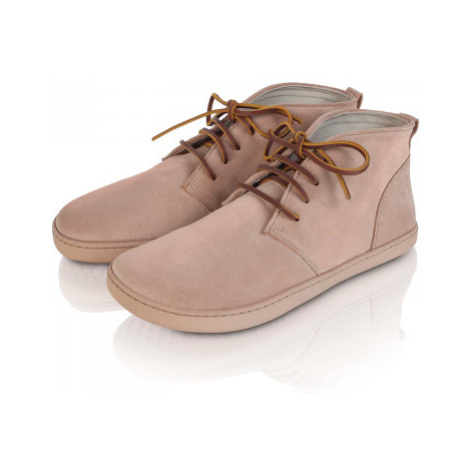 Barefoot dámské kotníkové boty Shapen - Berry růžové