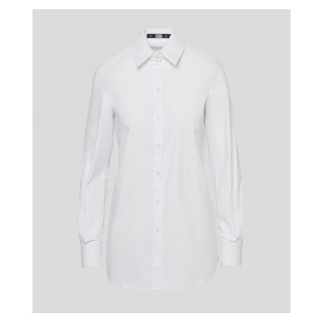 Košile karl lagerfeld klxav poplin shirt bílá