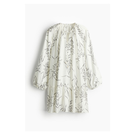 H & M - Šaty's vázačkou - bílá H&M