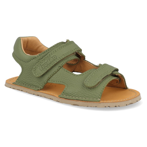Barefoot dětské sandály Froddo - Flexy Mini Olive zelené