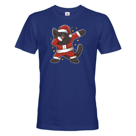 Pánské tričko Vánoční kočka - skvělé vánoční tričko BezvaTriko