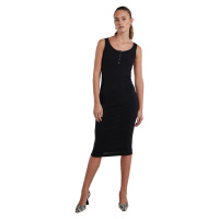 Pieces Dámské šaty PCKITTE Slim Fit 17112261 Black