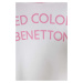 Dětská bavlněná mikina United Colors of Benetton bílá barva, s kapucí, s potiskem
