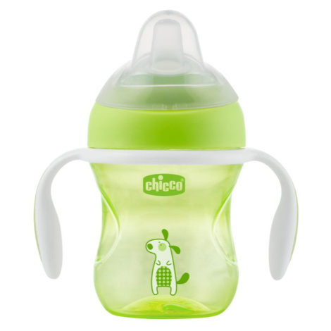 Chicco Transition Cup hrnek s držadly Green 4 m+ 200 ml