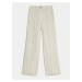 Krémové dámské kalhoty se širokými nohavicemi Marks & Spencer