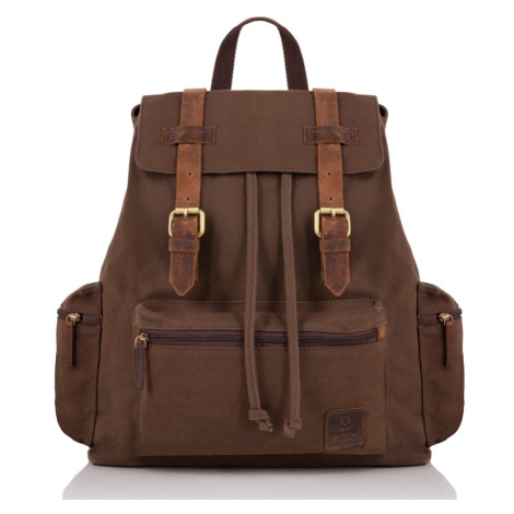 Velký městský vintage batoh pro pány Kabelky od Hraběnky; hnědá