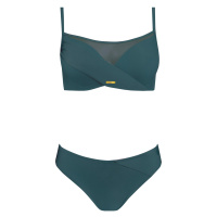 Dámské dvoudílné plavky Fashion10 S1002N-7 tm. zelené - Self