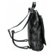 Dámský kožený batoh Delami Dione - černá