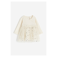 H & M - Šaty's tylovou sukní - béžová