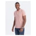 Pique knit polo shirt - light pink V5 S1746