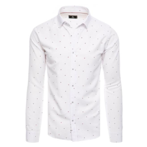 Pánská vzorovaná košile bílé barvy DStreet