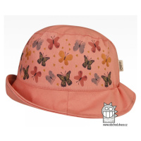 Bavlněný letní klobouk Dráče - Mallorca 14, lososová, motýlci Barva: Lososová