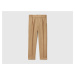 Benetton, Cropped Trousers In 100% Linen