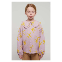 Dětská bavlněná košile Bobo Choses fialová barva
