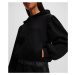 Mikina karl lagerfeld glitter logo tape zip up black