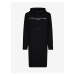 Černé dámské mikinové šaty s kapucí Tommy Hilfiger