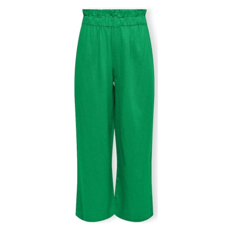 Only Solvi-Caro Linen Trousers - Green Bee Zelená