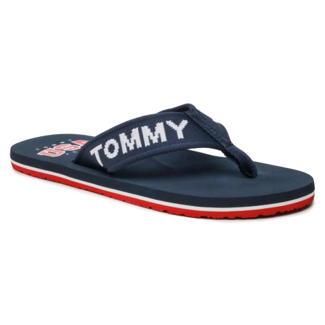 Tommy Jeans pánské tmavěmodré žabky Tommy Hilfiger