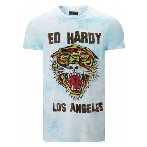 Ed Hardy Los tigre t-shirt turquesa Modrá