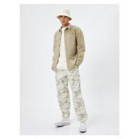 Koton Camouflage Cargo Parachute Trousers with Stopper Pocket Detail