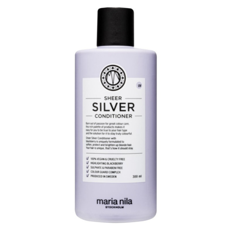 Maria Nila Hydratační kondicionér neutralizující žluté tóny vlasů Sheer Silver (Conditioner) 300