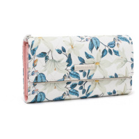 Miss Lulu dámská peněženka s potiskem květin - béžová