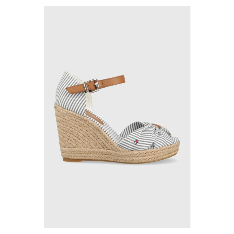 Sandály Tommy Hilfiger BASIC SEERSUCKER HIGH WEDGE dámské, na klínku, FW0FW07160