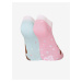 Růžovo-modré dětské veselé ponožky Dedoles Medvídek