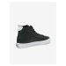 Černo-bílé pánské kožené boty Lacoste Gripshot Mid