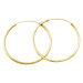 Beneto Luxusní pozlacené náušnice kruhy ze stříbra AGUC1240/N-GOLD 4,5 cm