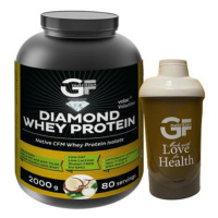 GF Nutrition Diamond Whey Protein 2 kg, nativní syrovátkový izolát a koncentrát v poměru 70:30 V