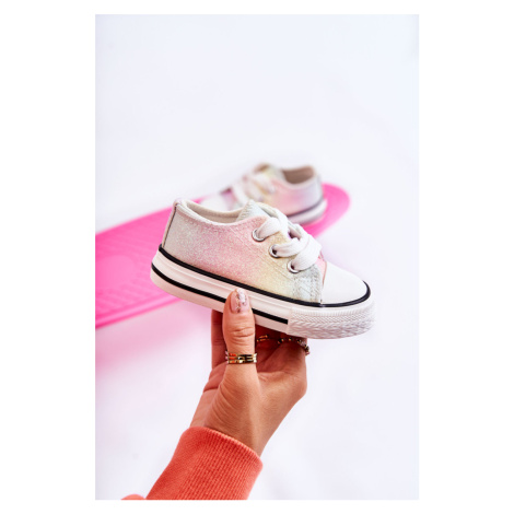 Dětské tenisky vázané Pink Wella