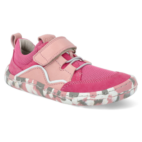 Barefoot textilní tenisky Froddo - BF Elastic Fuxia/Pink růžové