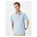 Koton Summer Shirt with Short Sleeves, Classic Collar With Buttons