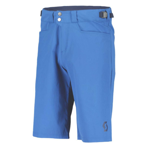 SCOTT Cyklistické kalhoty krátké bez laclu - TRAIL FLOW - modrá