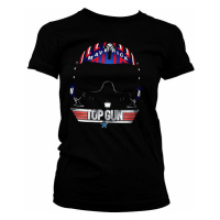 Top Gun tričko, Maverick Helmet Girly Black, dámské