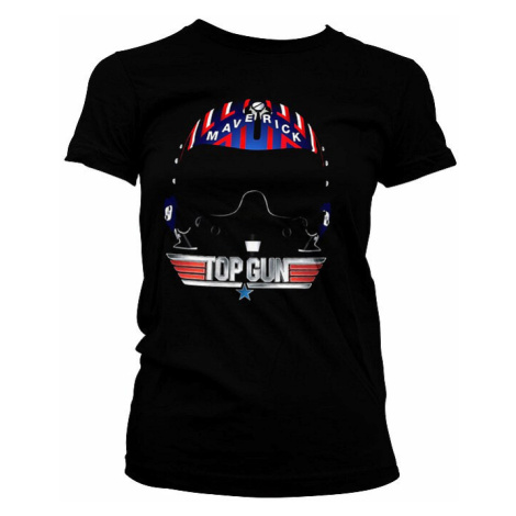 Top Gun tričko, Maverick Helmet Girly Black, dámské HYBRIS
