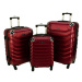 Rogal Tmavě červený odolný cestovní kufr do letadla "Premium" - M (35l)