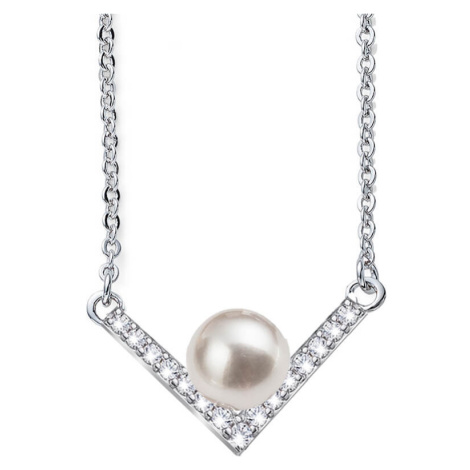 Oliver Weber Elegantní náhrdelník s perlou a krystaly Swarovski Point Pearl 12160