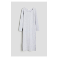 H & M - Žebrované midi šaty - šedá