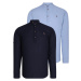 DOUBLE SET G783 DEWBERRY JUDGE COLLAR SHIRT-NAVY-BLUE