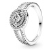 Pandora Luxusní třpytivý prsten ze stříbra Timeless 199408c01