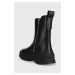 Kožené kotníkové boty Vagabond Shoemakers Maxime dámské, černá barva, na platformě, lehce zatepl